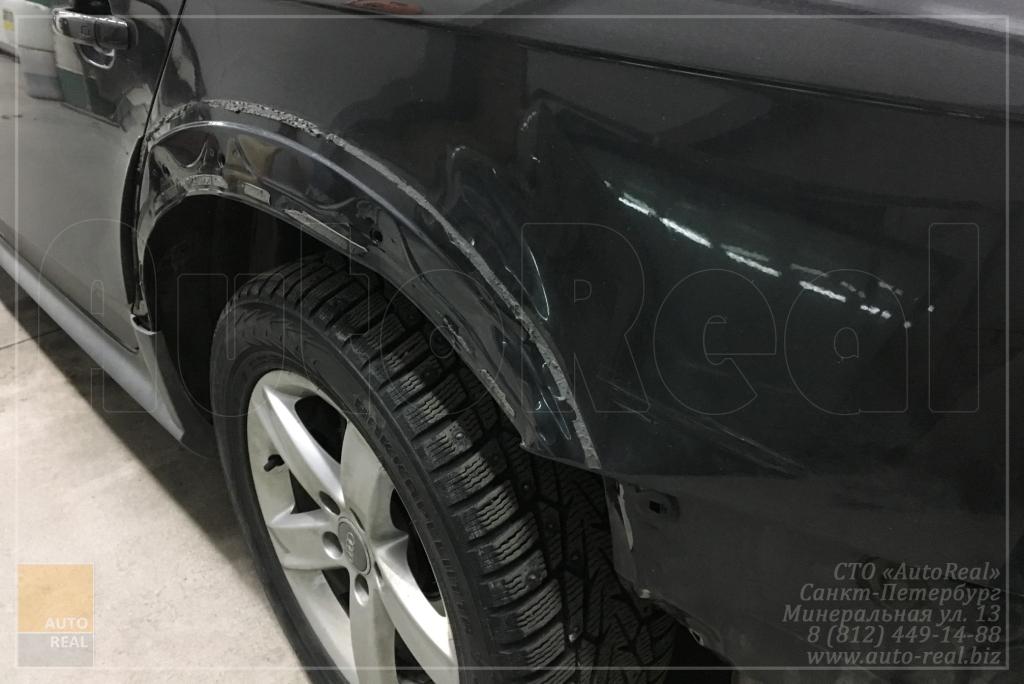 покраска авто Audi Ремонт заднего крыла и окрас Audi A4 allroad в СПБ