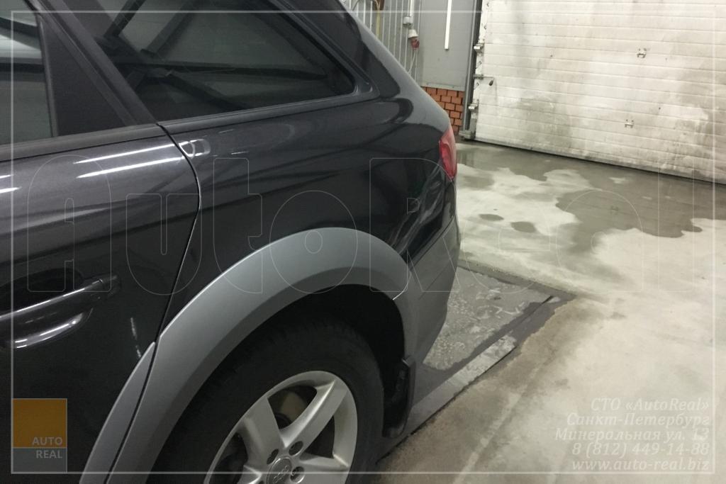 покраска авто Audi Ремонт заднего крыла и окрас Audi A4 allroad в СПБ
