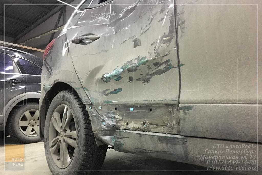 покраска авто Кузовной ремонт Hyundai i30, боковой удар в СПБ