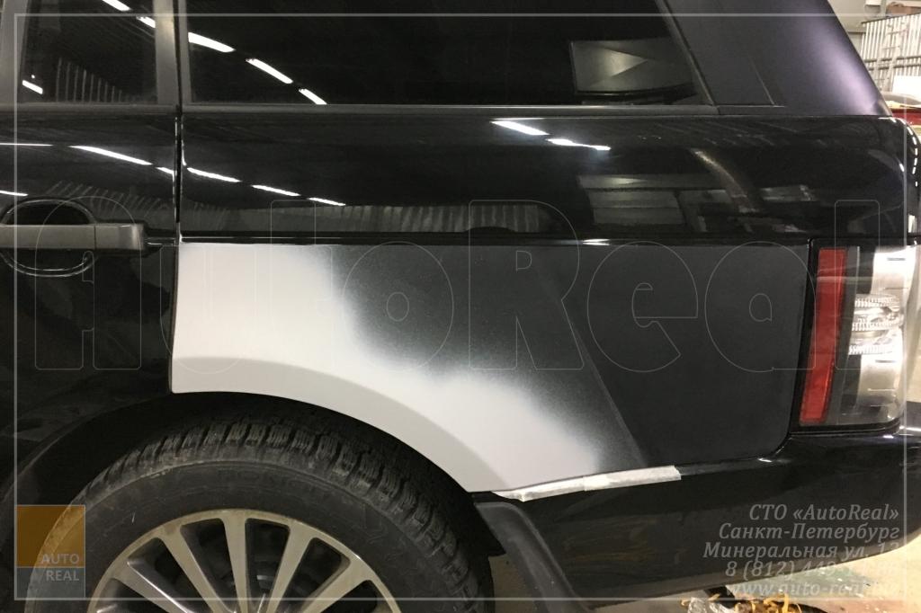 Покраска задних крыльев Range Rover